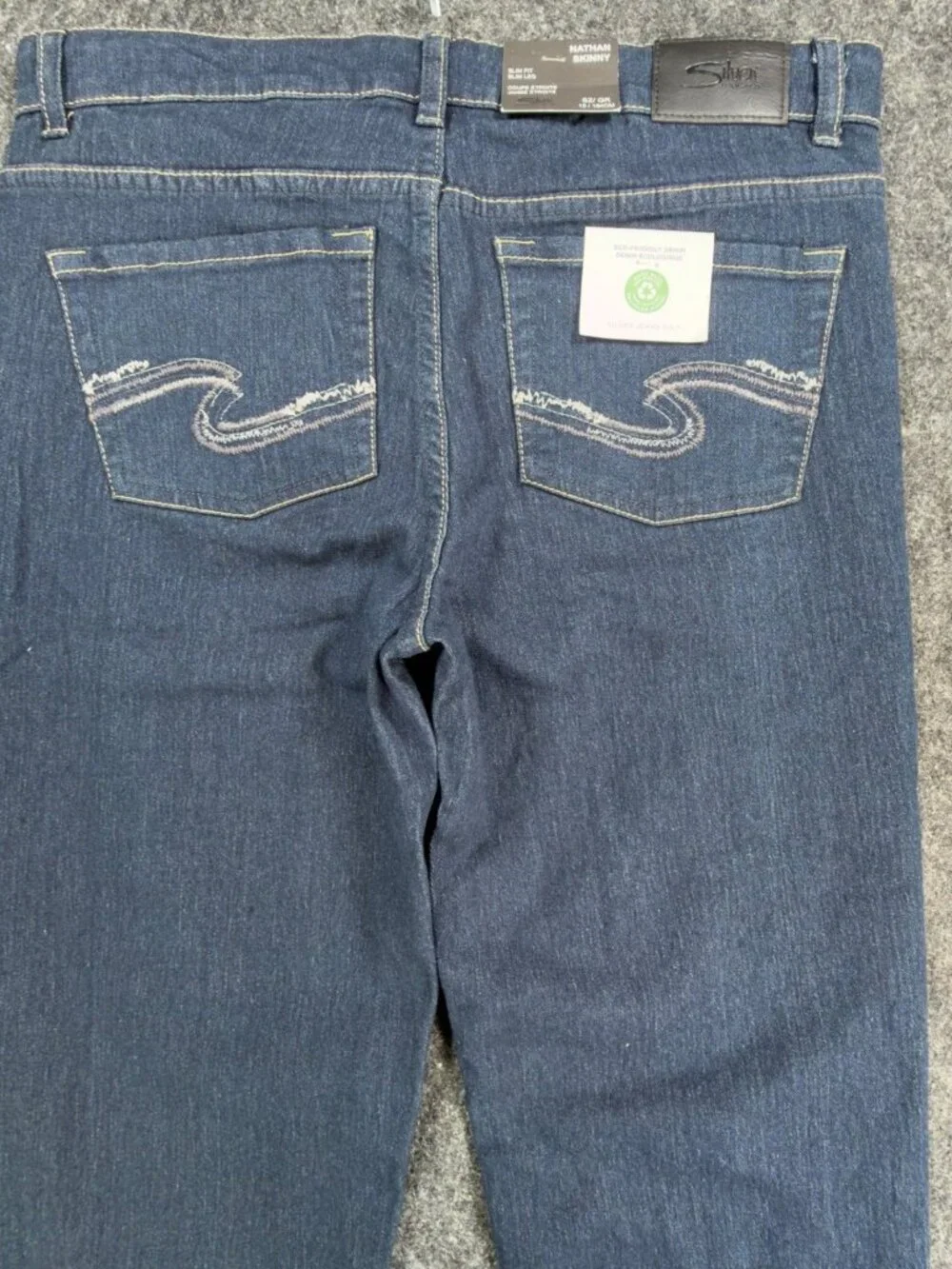 Silver Jeans Nathan Skinny Boys 16 Dark Wash Stretch Denim NWT Eco Fit